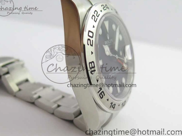 0414 Explorer II 42mm 216570 Black 904L SS GMF 1:1 Best Edition Black Dial on Bracelet A3186 (Correct Hand Stack) StreetReady 3242